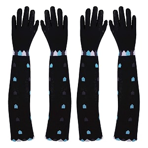 footmate womens summer sun protection hand gloves  cotton printed long sleeves gloves  full hand gloves for protection from sun burnheatpollution  stylish arm sleeves