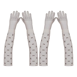 footmate womens summer sun protection hand gloves  cotton printed long sleeves gloves  full hand gloves for protection from sun burnheatpollution  stylish arm sleeves