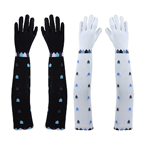 footmate womens summer sun protection hand gloves  cotton printed long sleeves gloves  full hand gloves for protection from sun burnheatpollution  stylish arm sleeves