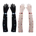Footmate Women’s Summer Sun Protection Hand Gloves – Cotton Printed Long Sleeves Gloves | Full Hand Gloves for Protection from Sun Burn/Heat/Pollution | Stylish Arm Sleeves