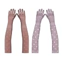 Footmate Women’s Summer Sun Protection Hand Gloves – Cotton Printed Long Sleeves Gloves | Full Hand Gloves for Protection from Sun Burn/Heat/Pollution | Stylish Arm Sleeves