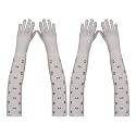 Footmate Women’s Summer Sun Protection Hand Gloves – Cotton Printed Long Sleeves Gloves | Full Hand Gloves for Protection from Sun Burn/Heat/Pollution | Stylish Arm Sleeves