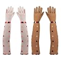Footmate Women’s Summer Sun Protection Hand Gloves – Cotton Printed Long Sleeves Gloves | Full Hand Gloves for Protection from Sun Burn/Heat/Pollution | Stylish Arm Sleeves