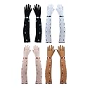 Footmate Women’s Summer Sun Protection Hand Gloves – Cotton Printed Long Sleeves Gloves | Full Hand Gloves for Protection from Sun Burn/Heat/Pollution | Stylish Arm Sleeves