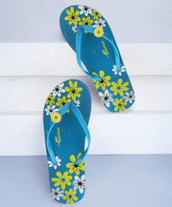 footox women slides yellow blue  8