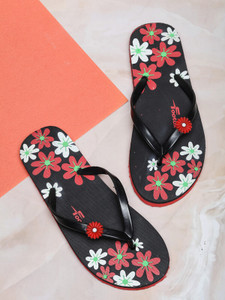 footox slippers for women  slides for women  clogs for women  flipflop for women women slides black red  5