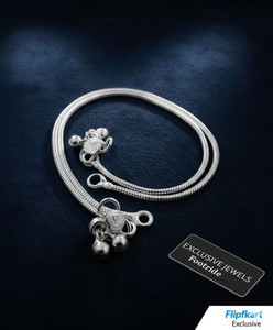 Footride Stylish Dailywear Anklet Half white Brass