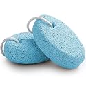 Footvital Lava Pumice Stone for Feet | Natural Foot Callus Remover for Soft, Smooth Skin | Pedicure Spa Tool with Hanging Rope | Multicolor (Pack of 2)