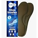 Footvital Memory Foam Shoe Insoles for Men and Women | Soft Cushioned Inserts for Long Standing and Walking | Supports Heel and Arch | Shock Absorbing | Moisture Absorbing | Lightweight Washable Insoles for All Shoes | 2 Pair