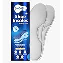 Footvital Memory Foam Shoe Insoles for Men and Women | Soft Cushioned Inserts for Long Standing and Walking | Supports Heel and Arch | Shock Absorbing | Moisture Absorbing | Lightweight Washable Insoles for All Shoes | 2 Pair