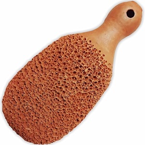 footvital natural pumice foot scrubber  pedicure foot file for dead skin amp callus removal foot exfoliating scrubber for cracked heels amp rough feet  foot care pedicure tool with handle