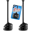FORASTO 2Pack Toilet Plunger with Holder - Heavy Duty Bathroom Tools