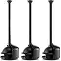 FORASTO 3Pack Toilet Plunger with Holder - Heavy Duty Bathroom Tools