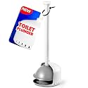 FORASTO Toilet Plunger with Holder - Heavy Duty Bathroom Cleaning Tools