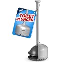 FORASTO Toilet Plunger with Holder - Heavy Duty Bathroom Cleaning Tools