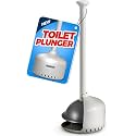 FORASTO Toilet Plunger with Holder - Heavy Duty Bathroom Cleaning Tools