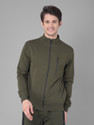 Force NXT Super Combed Cotton Rich Fleech Fabric High-Neck Men Solid Casual Jacket