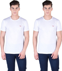 Force NXT Solid Men Round Neck White