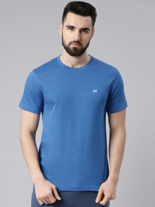 Force NXT Solid Men Round Neck Blue