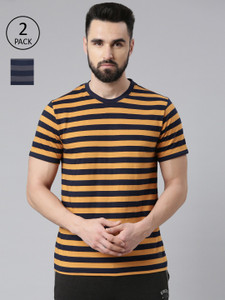 Force NXT Striped Men Round Neck Multicolor