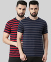 Force NXT Striped Men Round Neck Multicolor