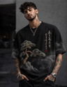 Force Printed Men Round Neck Black T-Shirt