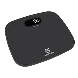 force24 weight machine for body weight heavy duty digital weighing bathroom personal scale for body black color