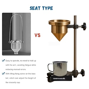 ford b4 viscosity cup  precision brass viscometer with stand amp stopwatch  viscometer cup  b-4 liquid flow meter viscometer with heavy cast iron stand  viscometer for laboratory