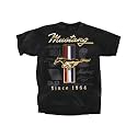 Ford Mustang Golden Tribar T-Shirt with 5.0, Boss, Tribal Pony Emblems