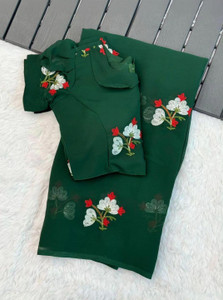 forecal embroidered bollywood georgette saree