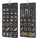 FOREGOER Hanging Jewelry Organizer 43 Large Zipper Pockets Necklace Holder