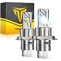 FORENNER 2026 NextGen H4/9003 Light Bulbs, 100000LM 1000% Super Brighter 6500K White High-Performance 1:1 compact size HB2 Fog Bulb, IP68 85K+hrs Long Lifespan Non-Polarity Plug & Play, Pack of 2