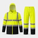 FORESTER Class 3 Hi-Vis Rain Suit - Waterproof Jacket & Pants | Heavy Duty Rain Gear for Men & Women | Reflective