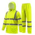 FORESTER Class 3 Hi-Vis Rain Suit - Waterproof Jacket &amp; Pants | Heavy Duty Rain Gear for Men &amp; Women | Reflective