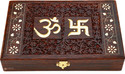 FORESTIS GALLINARIA Wooden OM Box for Good Luck| Vanity Box| Jewellery Box For Gold, Cash, Money Cash Box