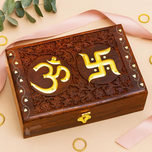 forestis gallinaria wooden om for good luck vanity box jewellery box for gold cash money cash box