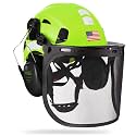 Forestry Safety Helmet Chainsaw Helmet with Mesh Face Shield and Ear Muffs 3 in 1 Forestry Hard Hat