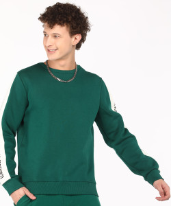 forever 21 full sleeve solid men sweatshirt