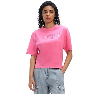 FOREVER 21 Womens Graphic Oversized Oversized Tees