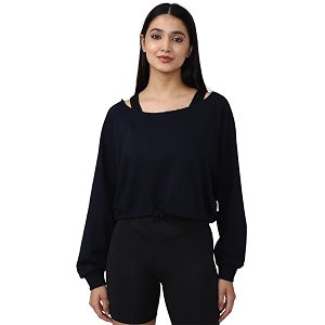FOREVER 21 Womens Solid Regular Fit Sweatshirts