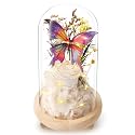 Forever Flowers Preserved Roses Prime Delivery, Romantic Gifts with Light in Glass Dome for Mom Grandma Wife Girlfriend, White Flower for Christmas, Valentine's Day,.Anniversary, Birthday