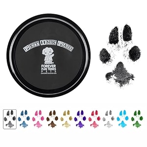 forever fun times easy-clean pet paw print kitget hundreds of prints from one paw print kit100 safeamppet-friendlyno-mess paw print pad with a choice of threebig black