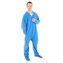 Forever Lazy Adult Onesie Pajamas, Footed Fleece One-Piece Unisex Lounge for Women and Men with Detachable Feet