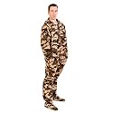 Forever Lazy Adult Onesie Pajamas, Footed Fleece One-Piece Unisex Lounge for Women and Men with Detachable Feet