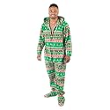 Forever Lazy Adult Onesie Pajamas, Footed Fleece One-Piece Unisex Lounge for Women and Men with Detachable Feet