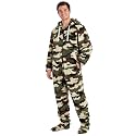 Forever Lazy Adult Onesie Pajamas, Footed Fleece One-Piece Unisex Lounge for Women and Men with Detachable Feet