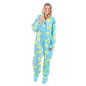 Forever Lazy Adult Onesie Pajamas, Footed Fleece One-Piece Unisex Lounge for Women and Men with Detachable Feet