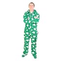 Forever Lazy Adult Onesie Pajamas, Footed Fleece One-Piece Unisex Lounge for Women and Men with Detachable Feet