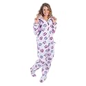 Forever Lazy Adult Onesie Pajamas, Footed Fleece One-Piece Unisex Lounge for Women and Men with Detachable Feet