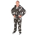 Forever Lazy Adult Onesie Pajamas, Footed Fleece One-Piece Unisex Lounge for Women and Men with Detachable Feet